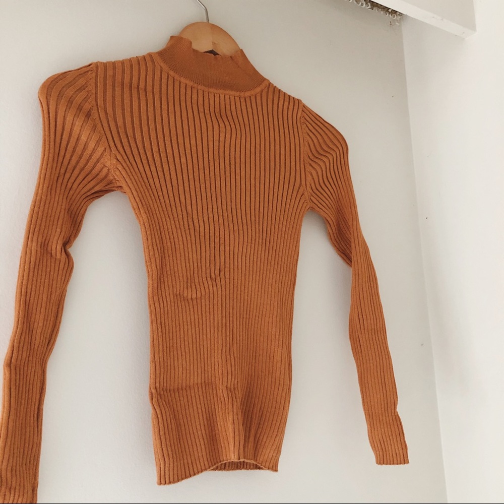 Burnt Orange Turtleneck Sweater